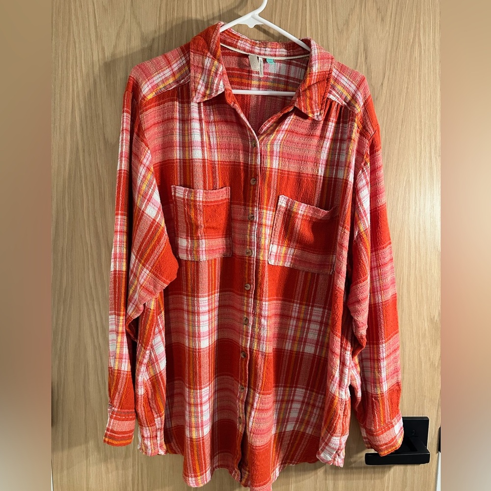 Anthro — The Hadley relaxed plaid button down by Pilcro